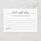 EVERLEIGH Date Night Ideas Vrijgezellenfeest Kaart (Voorkant)