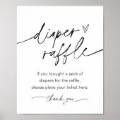 EVERLEIGH Diaper Baby shower Game Sign Poster (Voorkant)