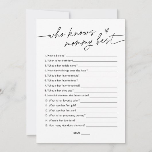 EVERLEIGH die het beste Baby shower van mama kent Kaart (Voorkant)