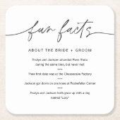 EVERLEIGH Fun Facts Over Bruid & bruidegom (set 50 Kartonnen Onderzetters (Voorkant)
