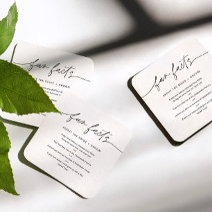 EVERLEIGH Fun Facts Over Bruid & bruidegom (set 50 Kartonnen Onderzetters