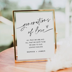EVERLEIGH Generaties Van Liefde Huwelijksbord Poster