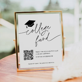 EVERLEIGH Graduation College Fund Venmo Sign Poster