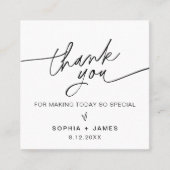 EVERLEIGH Hartelijk dank U Label Teken Square (Voorkant)