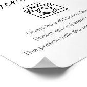 EVERLEIGH Hoe oud waren ze Bruids douche Gamebord Poster (Hoek)