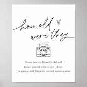 EVERLEIGH Hoe oud waren ze Bruidsfeest Gamebord Poster (Voorkant)