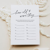 EVERLEIGH hoe oud ze waren, Vrijgezellenfeest Kaart