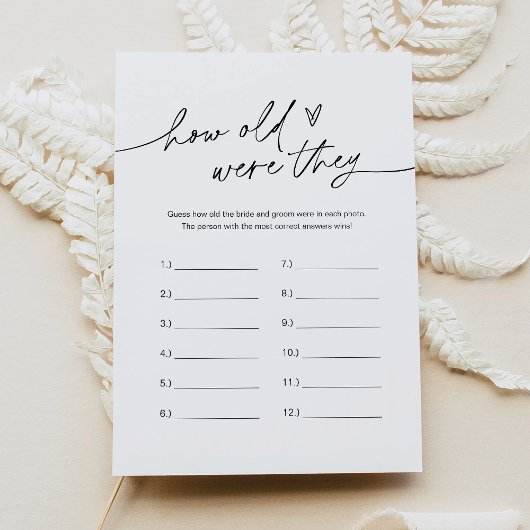 EVERLEIGH hoe oud ze waren, Vrijgezellenfeest Kaart