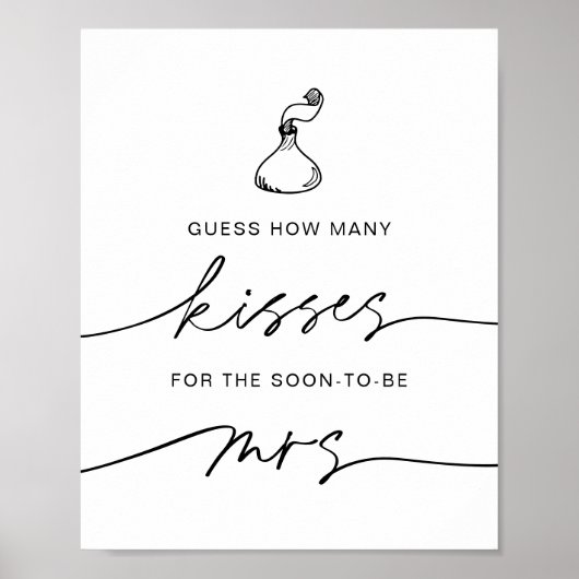 EVERLEIGH Hoeveel Kussen Bruidsfeest Spel Poster (Voorkant)