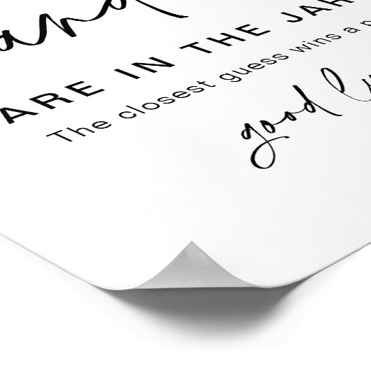 EVERLEIGH hoeveel Snoepjes er in Jar Baby shower G Poster (Hoek)