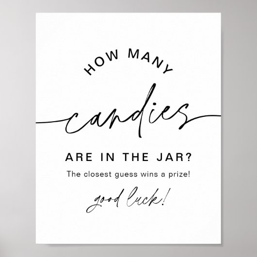 EVERLEIGH hoeveel Snoepjes er in Jar Baby shower G Poster (Voorkant)