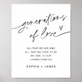 EVERLEIGH Huwelijk 'Generations Of Love'-bord Poster (Voorkant)
