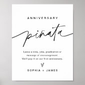 EVERLEIGH Huwelijksjubileum Piñata Bord Poster (Voorkant)