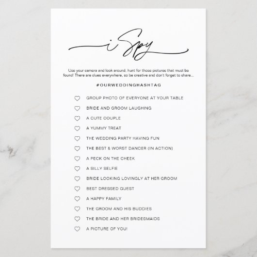 EVERLEIGH I Spy Wedding Game (Voorkant)