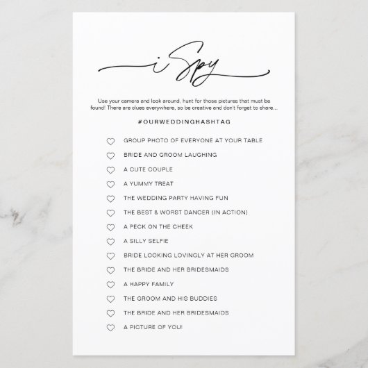 EVERLEIGH I Spy Wedding Game (Voorkant)