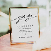 EVERLEIGH Jenga Guest Book Weddenschap Poster