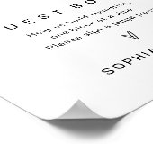 EVERLEIGH Jenga Guest Book Weddenschap Poster (Hoek)