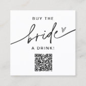 EVERLEIGH koopt de Bride een Kaart van de Drink Ba Vierkante Visitekaartje (Voorkant)