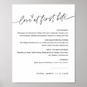 EVERLEIGH Love First Bite Dessert Sign Poster (Voorkant)
