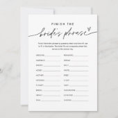 EVERLEIGH Maak de bruidszin af Bruidsfeest spel  Kaart (Voorkant)