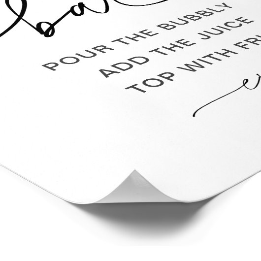 EVERLEIGH Mimosa Bar Bord Poster (Hoek)