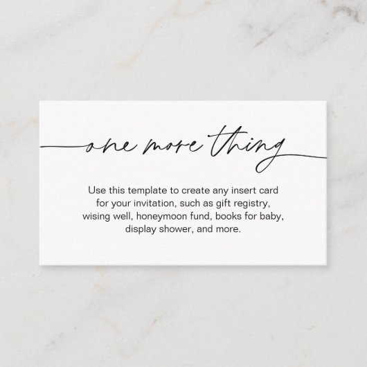 EVERLEIGH minimale behuizing Kaart - One More Thin (Voorkant)