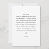 EVERLEIGH Minimale Kaart van het Bridesmaid- Voors (Achterkant)