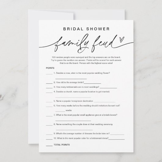 EVERLEIGH Minimale Vrijgezellenfeest Survey zegt g Kaart (Voorkant)