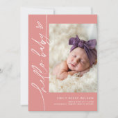 EVERLEIGH Minimalist Baby Girl Aankondiging geboor (Voorkant)