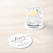 EVERLEIGH Minimalist juicht 30 jaar Ronde Kartonnen Onderzetter (Insitu)