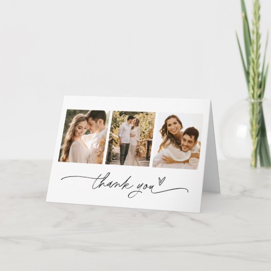 EVERLEIGH Minimalist Photo Weddenschap Hartelijk d Bedankkaart (Voorkant)