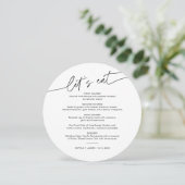 EVERLEIGH Minimalist Round Weddenrenmenu Kaart (Staand voorkant)