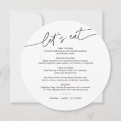 EVERLEIGH Minimalist Round Weddenrenmenu Kaart (Voorkant)