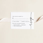 EVERLEIGH Minimalist RSVP Wedding Response Kaart