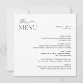 EVERLEIGH Minimalist Square Weddenrenmenu Kaart (Voorkant)