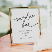 EVERLEIGH Minimalist Sundae Wedding Sign Poster
