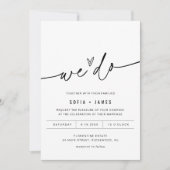 EVERLEIGH minimalist We wedden uitnodiging (Voorkant)