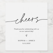 EVERLEIGH Minimalist Weddenschap Wijn Etiket (Enkel label)