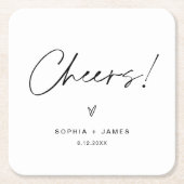 EVERLEIGH Minimalist Weddenschappen Onderzetter (Voorkant)