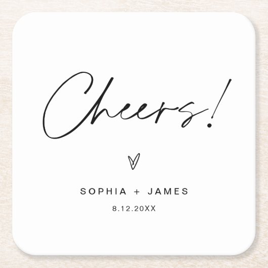 EVERLEIGH Minimalist Weddenschappen Onderzetter (Voorkant)