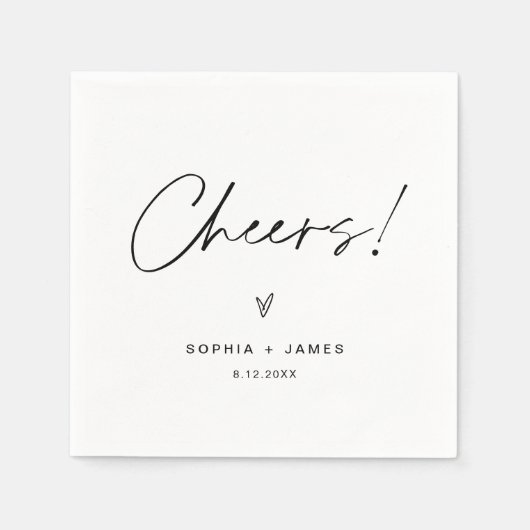EVERLEIGH Minimalist Weddenschappen Servet (Voorkant)