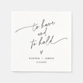 EVERLEIGH Minimalist Wedding Cocktail Napkin Servet (Voorkant)