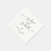 EVERLEIGH Minimalist Wedding Cocktail Napkin Servet (Hoek)