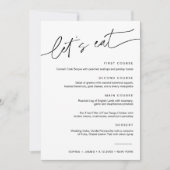 EVERLEIGH Minimalist Wedding Dinner Menu Kaart (Voorkant)