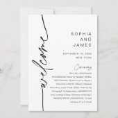 EVERLEIGH Minimalist Wedding Program 5x7 Kaart (Voorkant)
