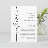 EVERLEIGH Minimalist Wedding Program 5x7 Kaart (Staand voorkant)