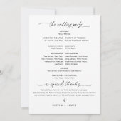 EVERLEIGH Minimalist Wedding Program 5x7 Kaart (Achterkant)