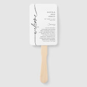 EVERLEIGH Minimalist Wedding Program (reeks 10) Handwaaier (Voorkant)