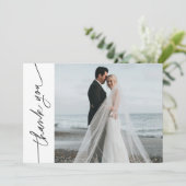 EVERLEIGH Minimalist Weduwfoto Hartelijk dank Kaart (Staand voorkant)