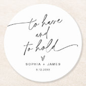 EVERLEIGH Minimalist Weduwronde Onderzetter (Voorkant)